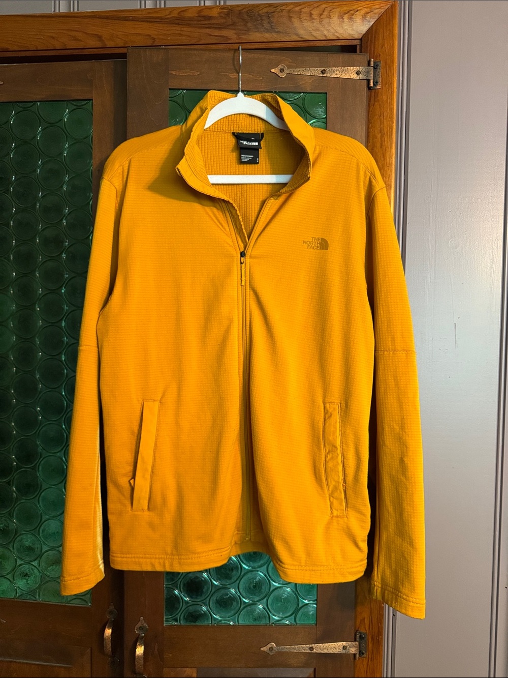 The North Face Men's Yellow Zip-Up Fleece Jacket